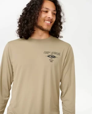 Rip Curl Men Rash Guards Icons Surflite Uv Long Sleeve Rash Guard - 1