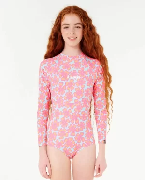 Rip Curl Neon Isles Long Sleeve Surfsuit Kids Swimwear - 1