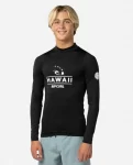 Rip Curl Rash Guards Hawaii Long Sleeve Performance Fit Pf Rash Guard Men - 4