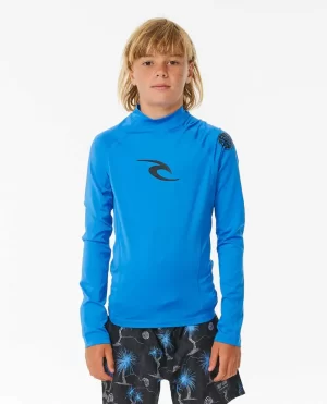 Rip Curl Rash Guards & Vest Brand Wave Uv Long Sleeve Rash Guard Kids - 1