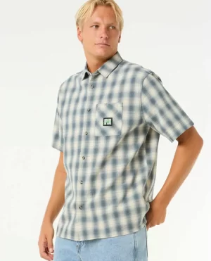 Rip Curl Raw Energy Short Sleeve Plaid Shirt Men Shirts & Flannels - 1