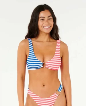 Rip Curl Women Es Vedra Stripe Bikini Crop Bikini Tops - 1
