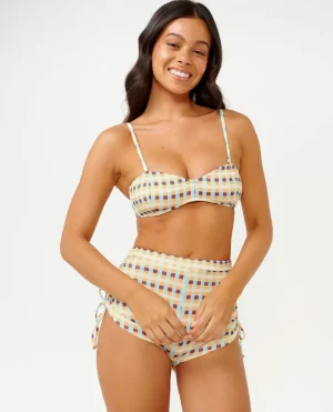 Rip Curl Women Lottie Check Short Bikini Bottoms - 1