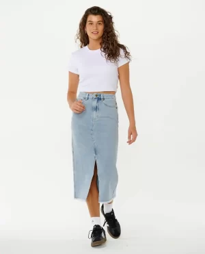 Rip Curl Women The Search Denim Midi Skirt Skirts - 1