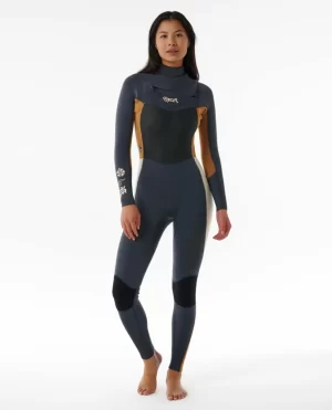Rip Curl Womens Dawn Patrol Chest Zip 3/2 Wetsuit Fullsuits Women - 1