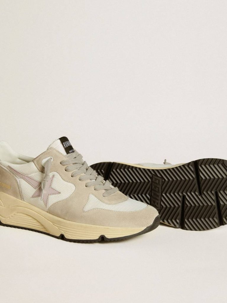 Running Sole Golden Goose Running Sole Ltd In Mesh With Leather Star And Glitter Heel Tab Women - 3