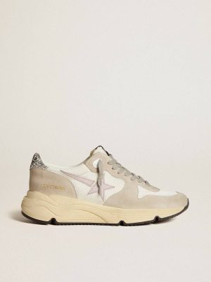 Running Sole Golden Goose Running Sole Ltd In Mesh With Leather Star And Glitter Heel Tab Women - 1