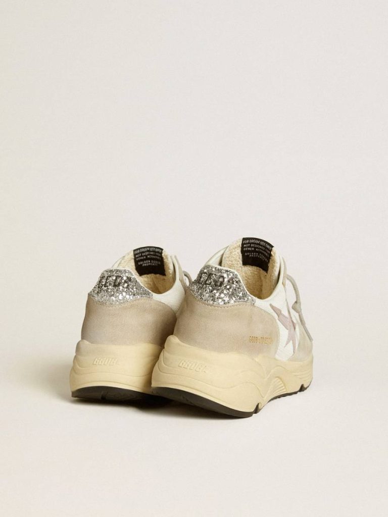 Running Sole Golden Goose Running Sole Ltd In Mesh With Leather Star And Glitter Heel Tab Women - 4