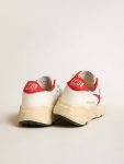 Running Sole Golden Goose Women Running Sole Ltd In White Nappa And Nylon With A Red Leather Star - 4