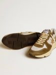 Running Sole Women’s Running Sole In Brown Suede And Mesh With Gold Glitter Star Women Golden Goose - 3