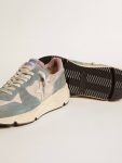 Running Sole Women's Running Sole In Pink Nylon And Light-Blue Suede With Silver Leather Star Golden Goose Women - 3