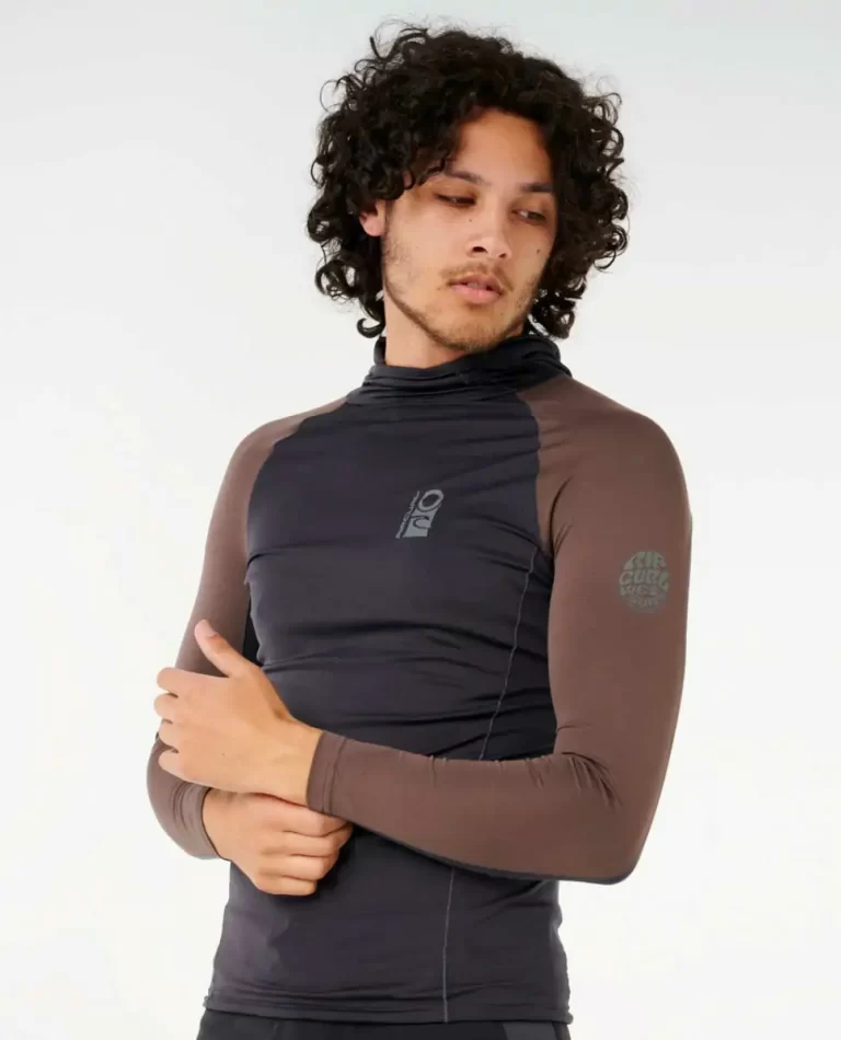 Search Upf Performance Long Sleeve Hood Men Rash Guards Rip Curl - 1