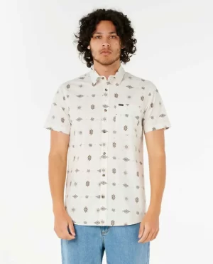 Shirts & Flannels Rip Curl Men Diamond Micro Short Sleeve Shirt - 1