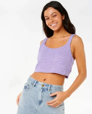 Shirts & Tops Premium Surf Check Crop Rip Curl Women - 1