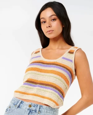 Shirts & Tops Rip Curl Cala Nights Knit Crop Women - 1
