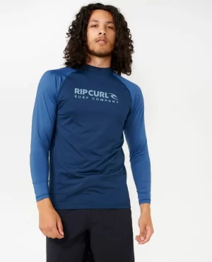 Shock Uv Long Sleeve Rash Guard Men Rash Guards Rip Curl - 1