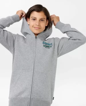 Shred Till Dead Zip Through Fleece Kids Rip Curl Hoodies & Fleece - 1