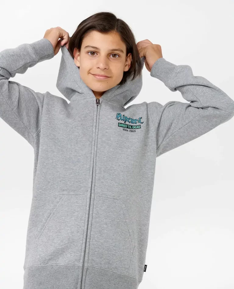 Shred Till Dead Zip Through Fleece Kids Rip Curl Hoodies & Fleece - 1