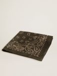 Silks & Scarves Moss-Green Scarf With Paisley Pattern Women Moss Green Golden Goose - 1