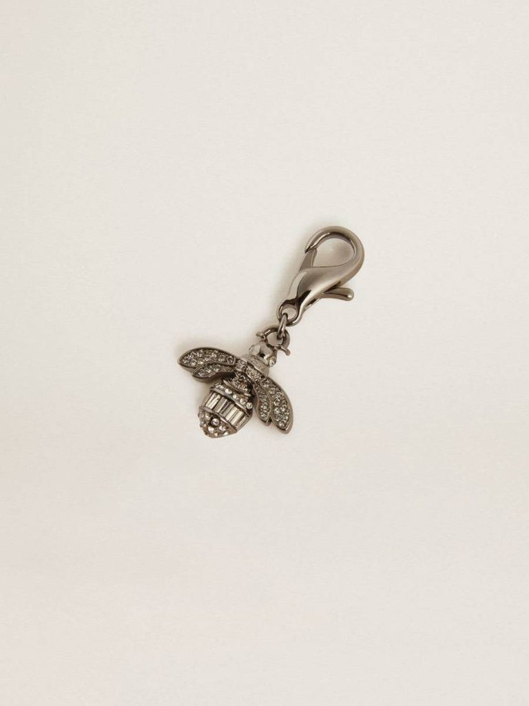 Silver Bag Accessories Bee-Shaped Charm In Silver-Colored Brass With Crystals Women Golden Goose - 2