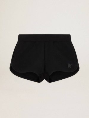 Skirts & Shorts Women's Black Shorts With Tone-On-Tone Star Women Black Golden Goose - 1