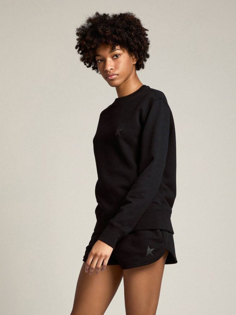 Skirts & Shorts Women's Black Shorts With Tone-On-Tone Star Women Black Golden Goose - 4