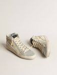 Slide Slide In Ivory Nylon With White Leather Star And Silver Swarovski Crystal Tongue Women Golden Goose - 2