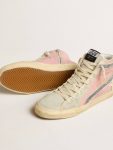 Slide Women Pink Slide Ltd With Leather Star And Swarovski Crystal Flash Golden Goose - 3