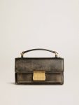 Small Venezia Bag In Black Distressed Leather With Gold Details Crossbody Bags Golden Goose Distressed Black Women - 1