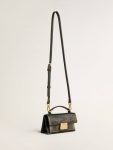 Small Venezia Bag In Black Distressed Leather With Gold Details Crossbody Bags Golden Goose Distressed Black Women - 2