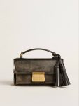 Small Venezia Bag In Black Distressed Leather With Gold Details Crossbody Bags Golden Goose Distressed Black Women - 4