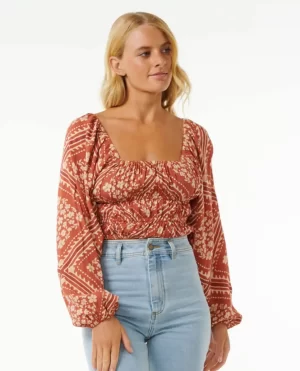 Soleil Long Sleeve Top Rip Curl Women Shirts & Tops - 1