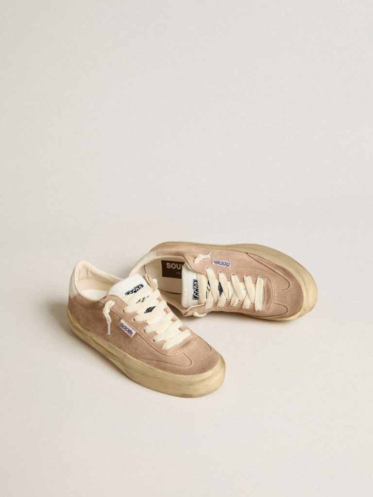 Soul Star In Pink Suede With Milk-White Leather Heel Tab Women Ggdb Classics Golden Goose - 2