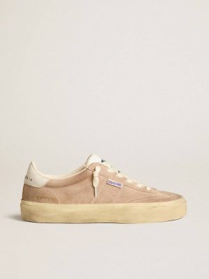 Soul Star In Pink Suede With Milk-White Leather Heel Tab Women Ggdb Classics Golden Goose - 1