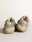 Space-Star Women's Space-Star In Silver Glitter With Ice-Gray Star Golden Goose Women - 4