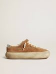 Space-Star Women's Space-Star In Tobacco-Colored Suede With Perforated Star Women Golden Goose - 1