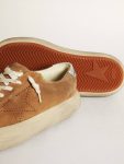 Space-Star Women's Space-Star In Tobacco-Colored Suede With Perforated Star Women Golden Goose - 4