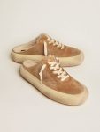 Space-Star Women's Space-Star Sabot Shoes In Tobacco-Colored Suede With Shearling Lining Golden Goose Women - 2