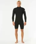 Springsuits Men Rip Curl Mens Dawn Patrol 2/2 Long Sleeve Chest Zip Springsuit - 1