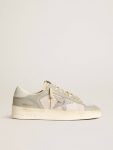 Stardan Golden Goose Women Stardan In Gray Nappa Leather And White Mesh With Gray Leather Star - 1
