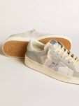 Stardan Golden Goose Women Stardan In Gray Nappa Leather And White Mesh With Gray Leather Star - 3