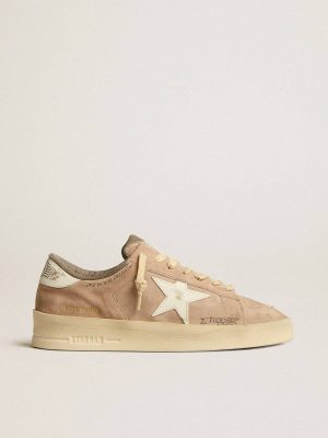 Stardan In Old Rose Suede With White Leather Star And Heel Tab Stardan Women Golden Goose - 1