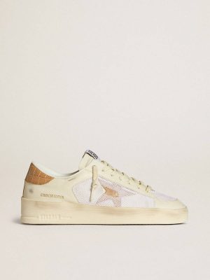 Stardan Stardan Ltd With Beige Leather Star And Crocodile Beige Leather Heel Tab Golden Goose Women - 1