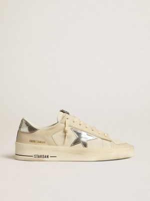 Stardan Women Golden Goose Stardan In Nappa With Silver Mirror-Effect Star And Heel Tab - 1
