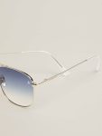 Sunglasses Golden Goose Women Silver Sunframe Roger Aviator Model With Silver Frame - 2