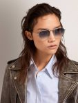 Sunglasses Golden Goose Women Silver Sunframe Roger Aviator Model With Silver Frame - 3