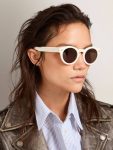 Sunglasses Panthos Model With White Frame And Gold Details Women Golden Goose White Sunglasses - 3