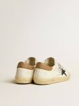 Super-Star Golden Goose Men's Super-Star In White Leather With Midnight-Blue Canvas Star And Tobacco Leather Heel Tab Men - 5
