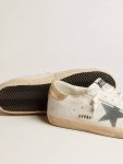 Super-Star Golden Goose Men's Super-Star With Suede Star And Platinum Snake-Print Leather Heel Tab Men White - 3