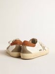Super-Star Golden Goose White Men Super-Star With Suede Star And Brown Leather Heel Tab - 5